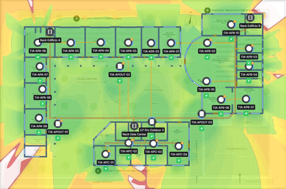 Mapa de calor 2.4 GHz